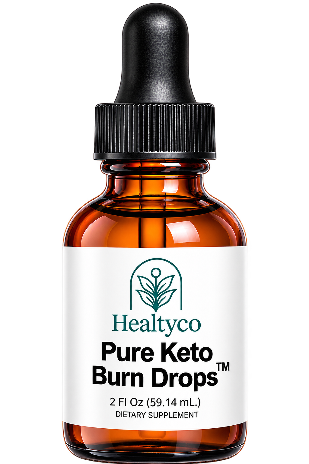 Pure Keto Burn Drops liquid dropper supplement bottle